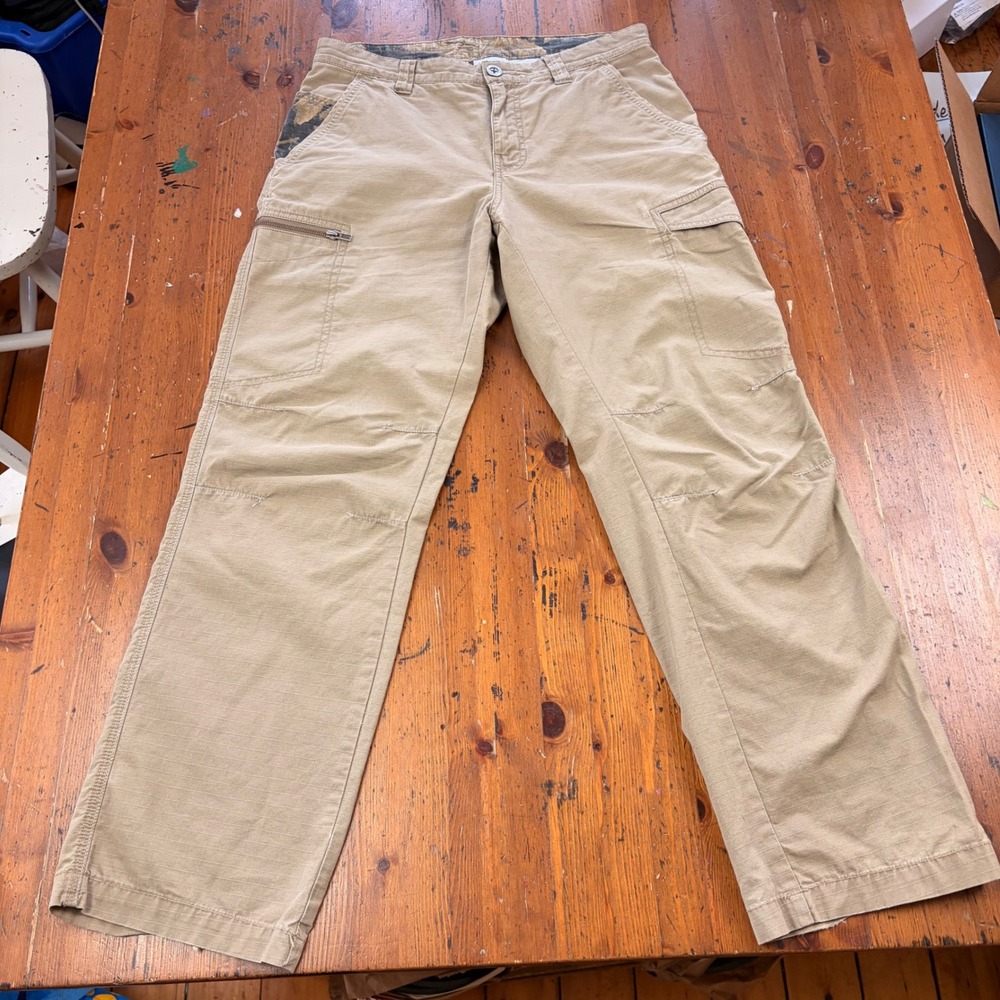 Columbia‎ Mens Tan Cargo Pants Outdoor Work Hiking Casual Size 34x30